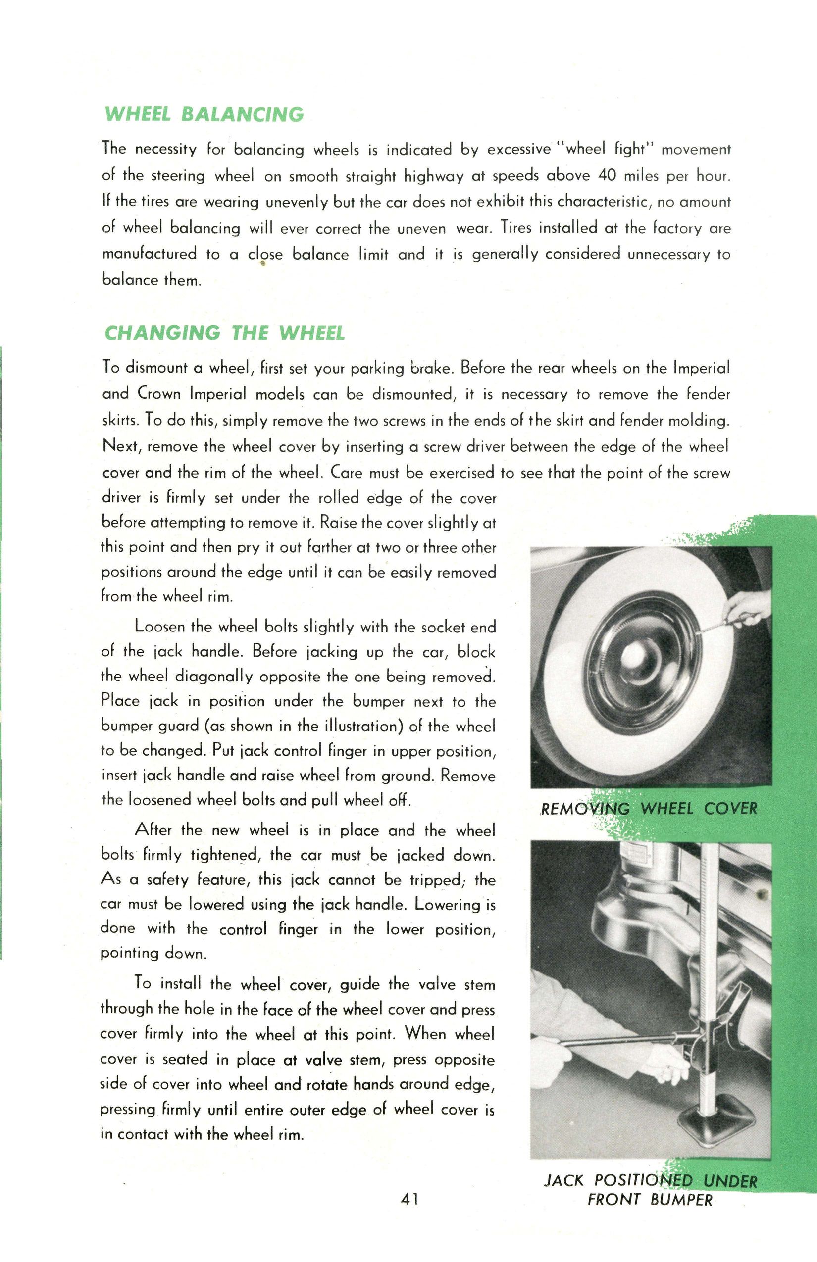 1951 Chrysler Saratoga New York Imperial Manual Page 29